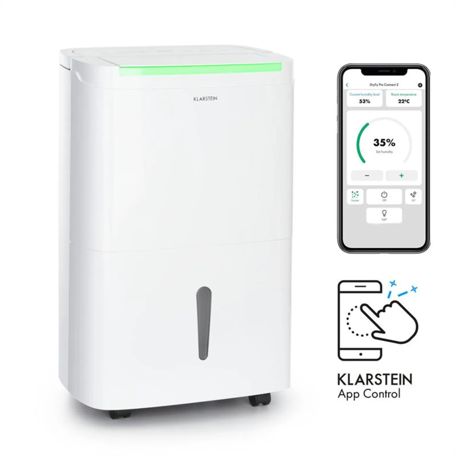 دستگاه رطوبت گیر هوشمند کلارشتاین آلمان 50 لیتری klarstein DryFy Connect - مدل اسمارت مناسب محیط‌ های بزرگ